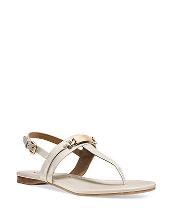 coach caterine sandals white
